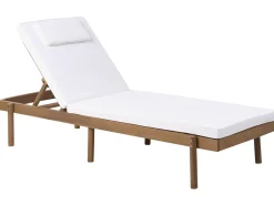 Lettino Prendisole con Cuscino MARCETELLI Legno d'acacia Bianco