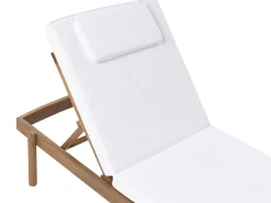Lettino Prendisole con Cuscino MARCETELLI Legno d'acacia Bianco
