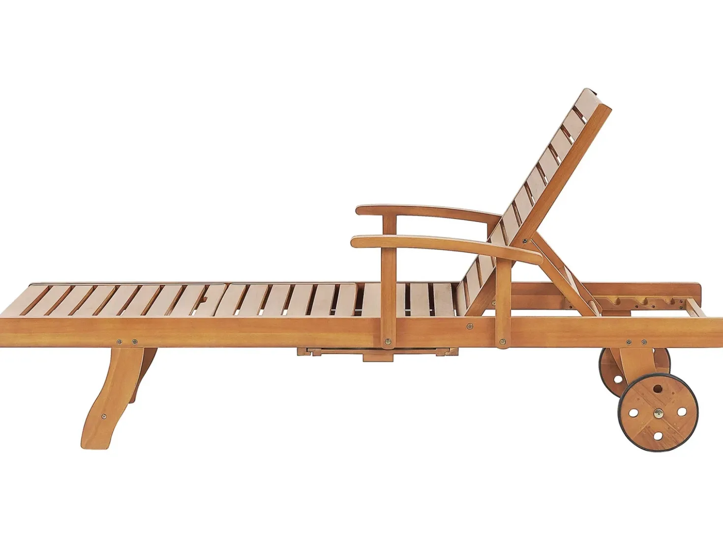 Lettino Prendisole con Cuscino JAVA PREMIUM Legno d'acacia Verde