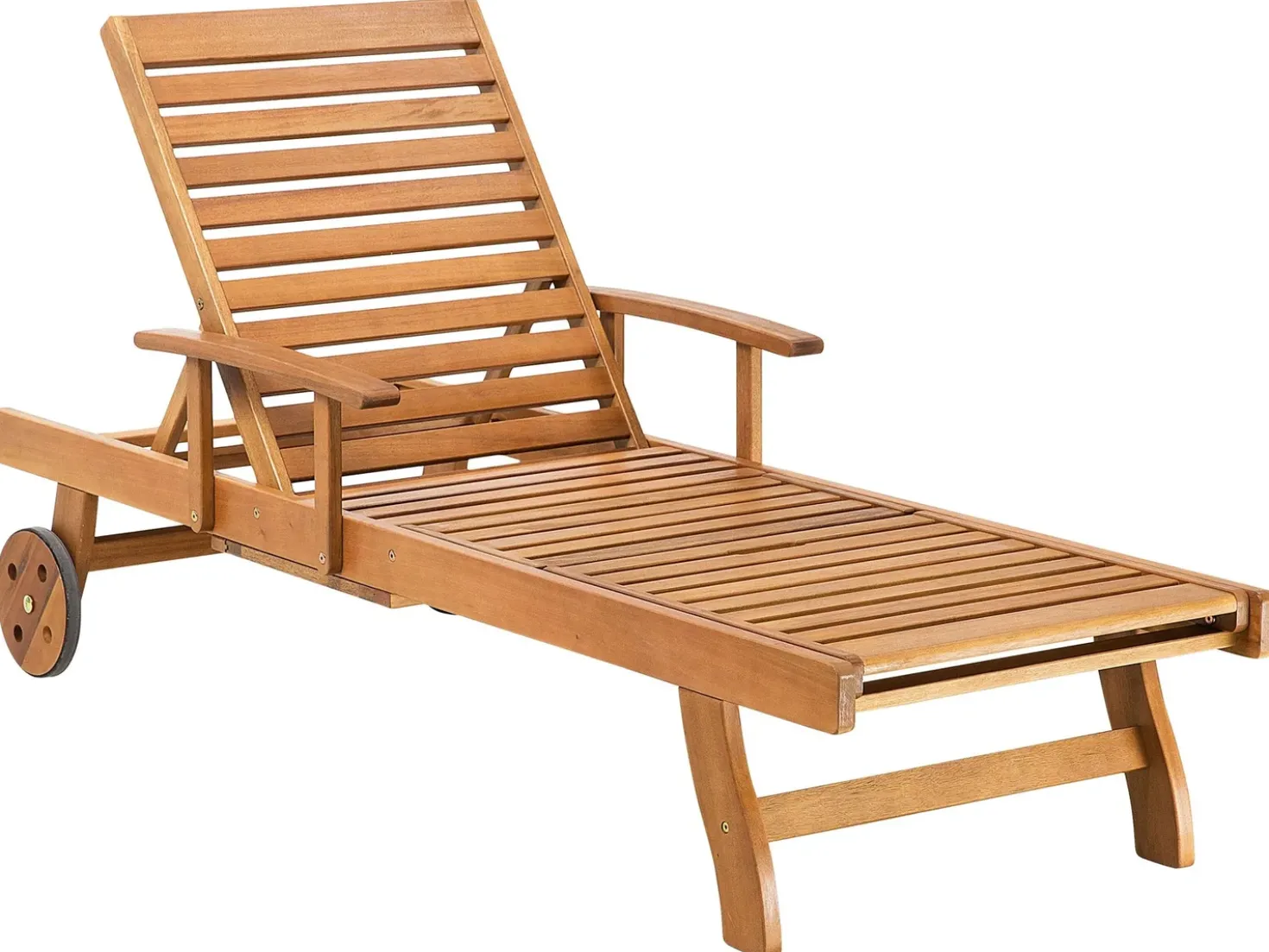 Lettino Prendisole con Cuscino JAVA PREMIUM Legno d'acacia Verde