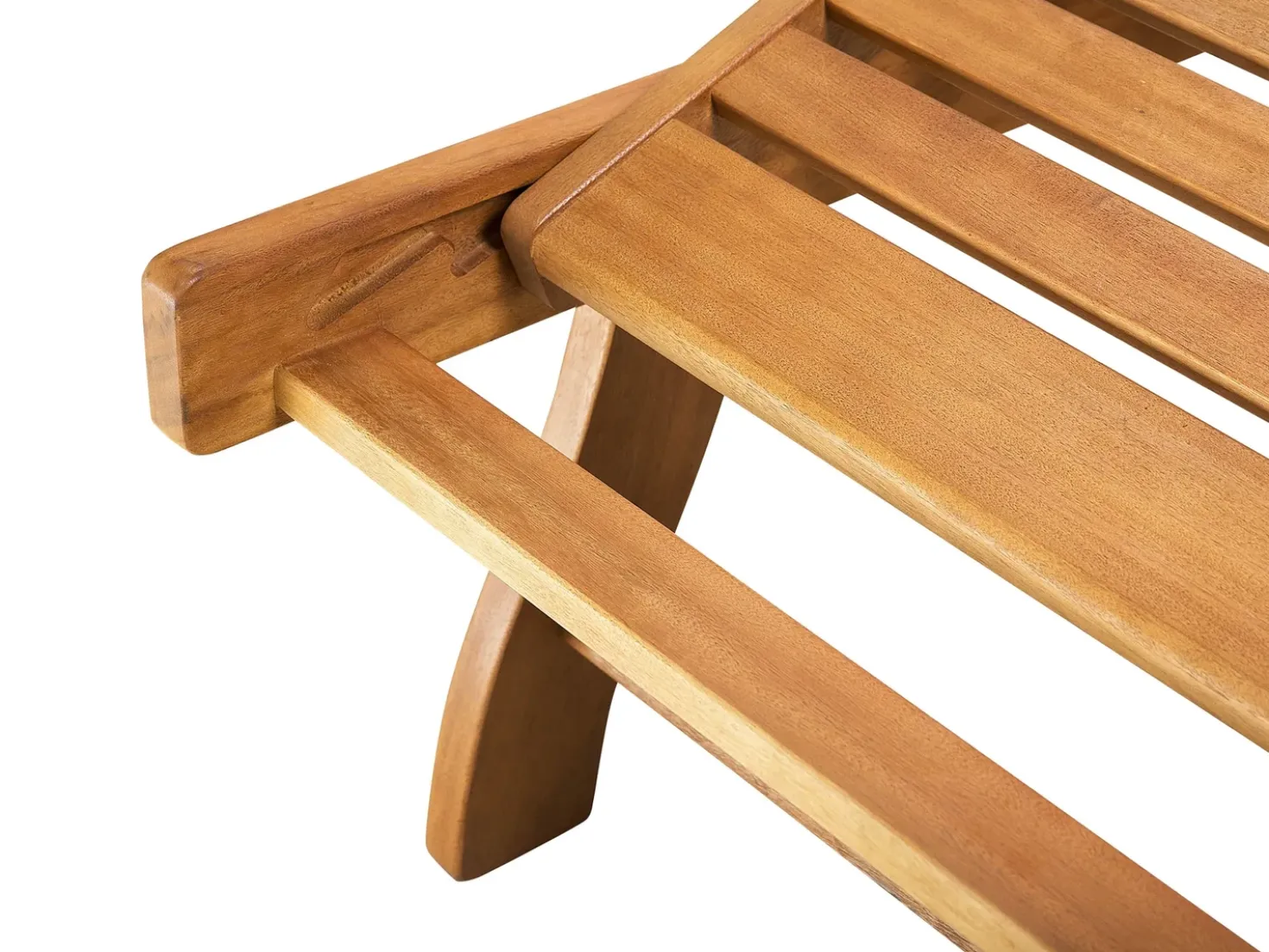 Lettino Prendisole con Cuscino JAVA PREMIUM Legno d'acacia Verde