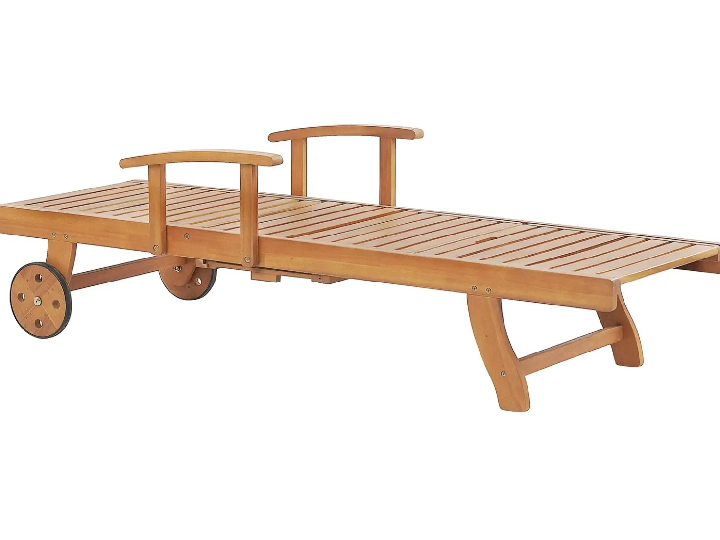 Lettino Prendisole con Cuscino JAVA PREMIUM Legno d'acacia Verde