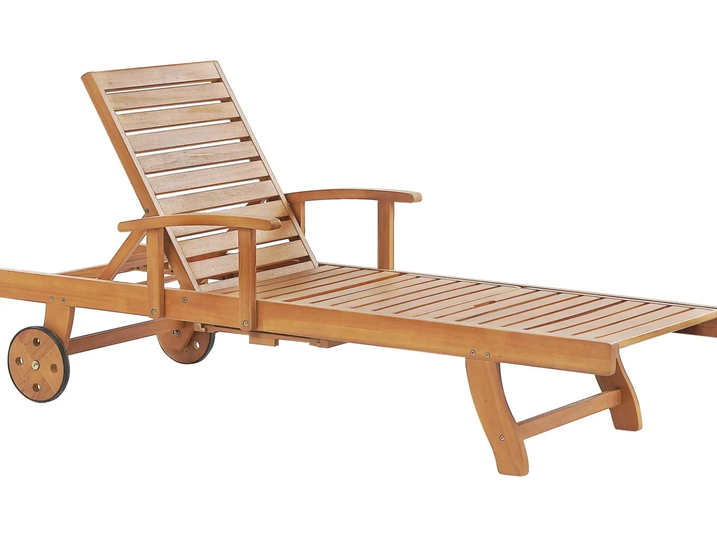 Lettino Prendisole con Cuscino JAVA PREMIUM Legno d'acacia Verde