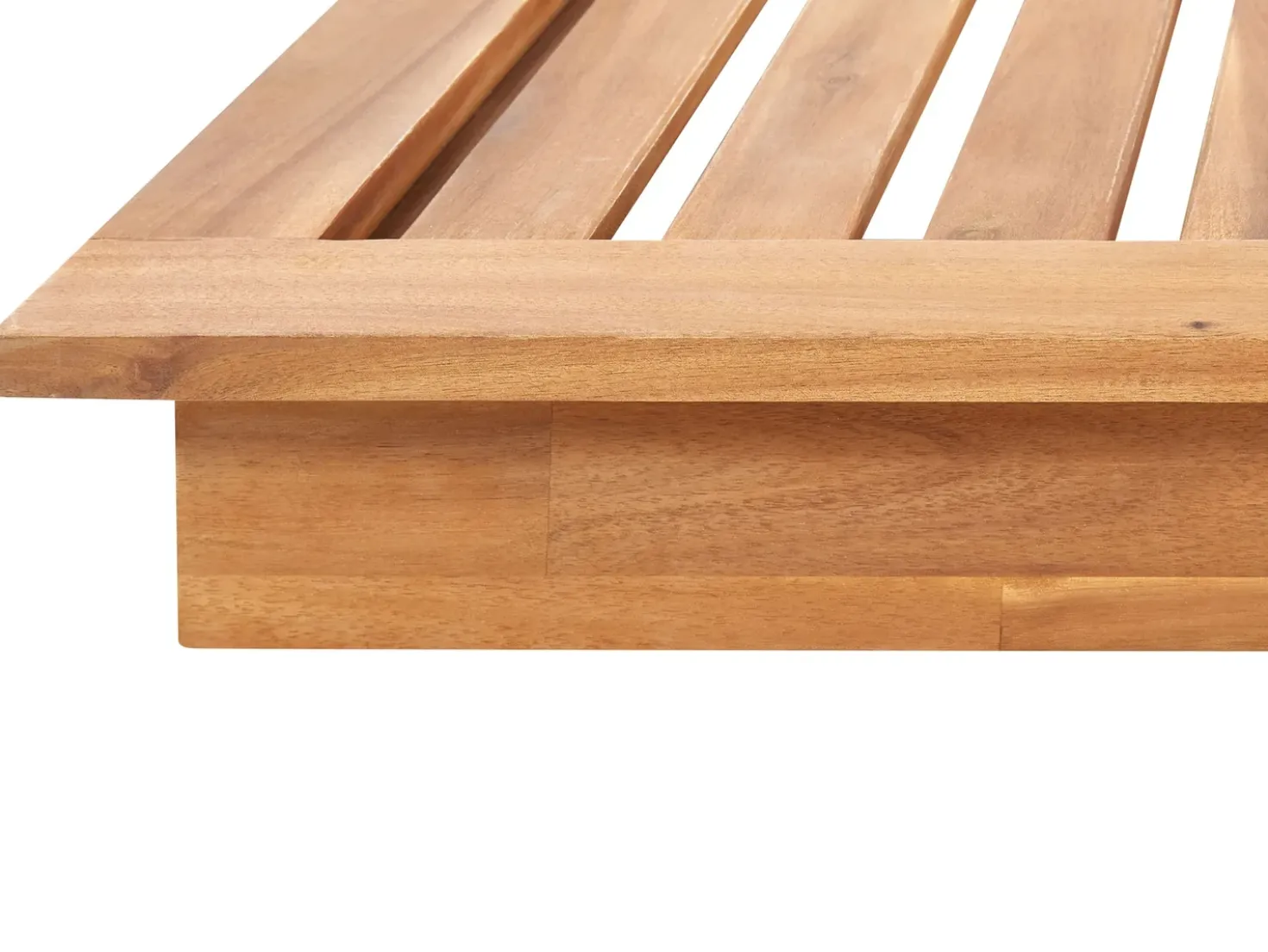 Lettino Prendisole con Cuscino GRANARI Legno d'acacia Marrone