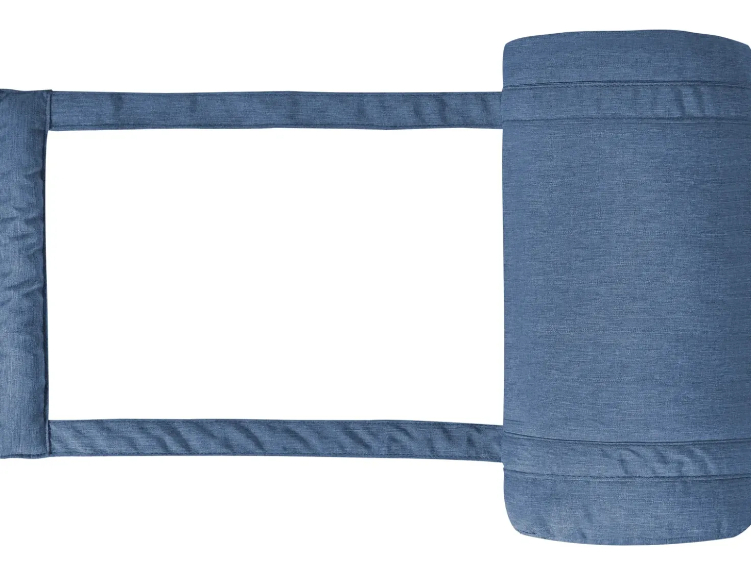 Lettino Prendisole con Cuscino CESANA PREMIUM Legno d'acacia Blu