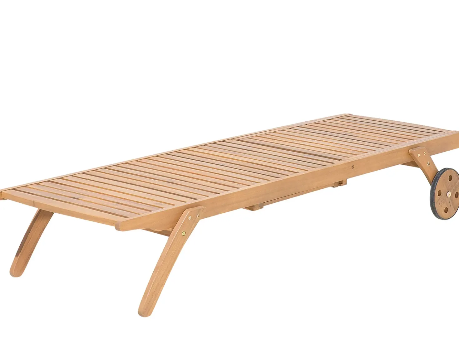 Lettino Prendisole con Cuscino CESANA PREMIUM Legno d'acacia Blu