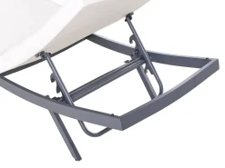 Lettino Prendisole con Cuscino AMELIA Metallo Beige chiaro