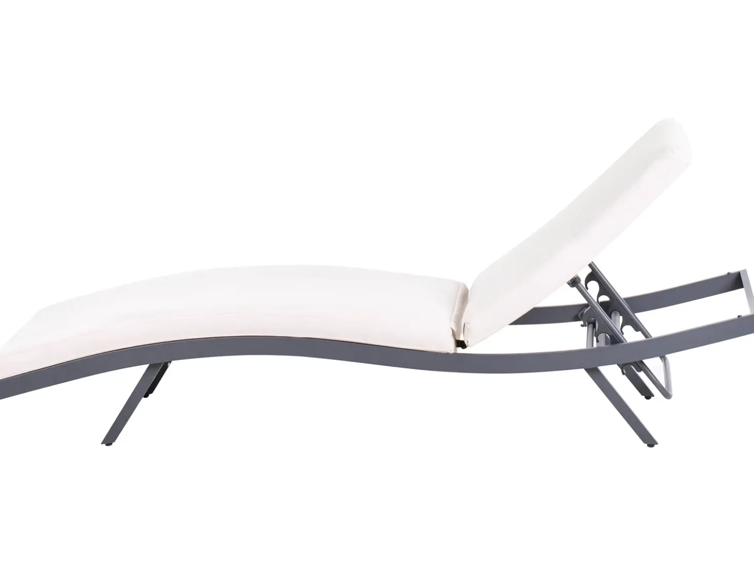 Lettino Prendisole con Cuscino AMELIA Metallo Beige chiaro