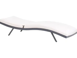 Lettino Prendisole con Cuscino AMELIA Metallo Beige chiaro