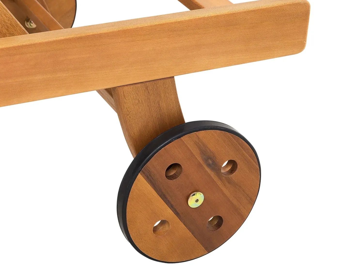 Lettino Prendisole con Cuscino JAVA PREMIUM Legno d'acacia Grigio chiaro