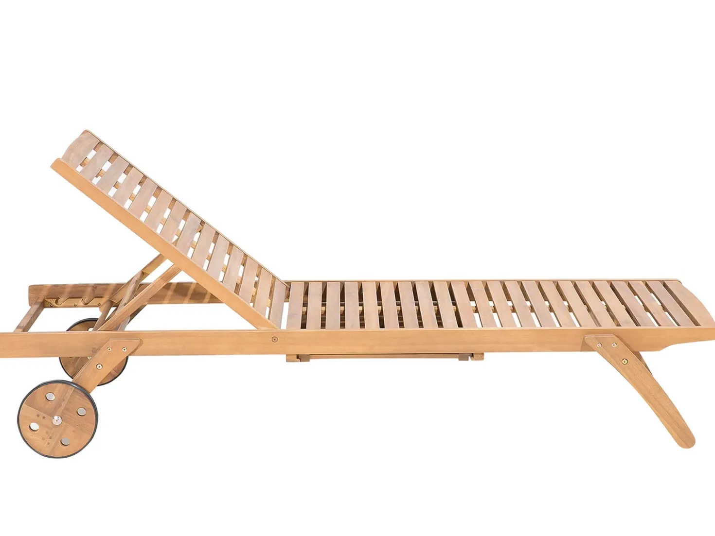 Lettino Prendisole con Cuscino CESANA PREMIUM Legno d'acacia Verde chiaro