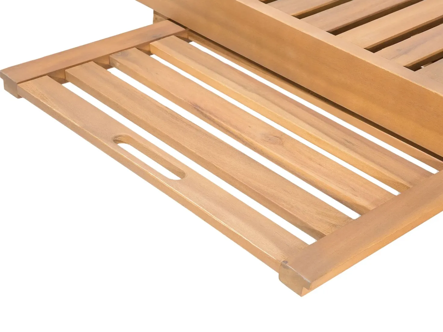 Lettino Prendisole con Cuscino CESANA PREMIUM Legno d'acacia Verde chiaro