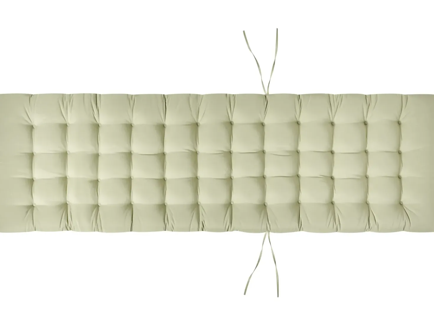 Lettino Prendisole con Cuscino CESANA PREMIUM Legno d'acacia Verde chiaro