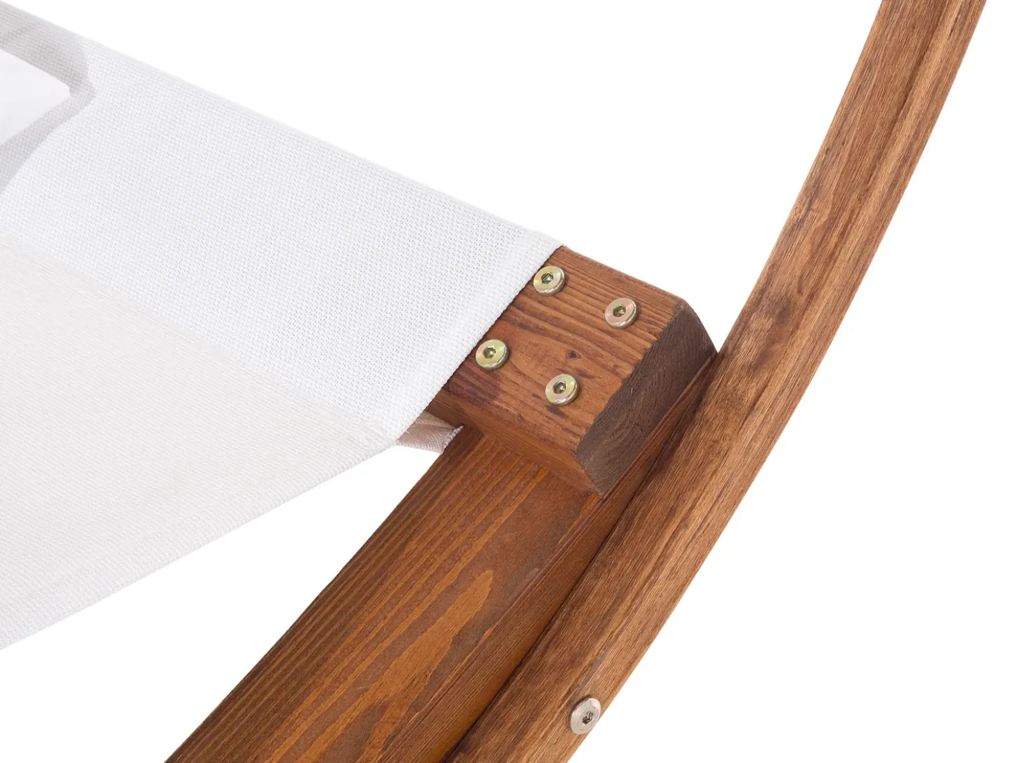 Lettino Prendisole con Cuscino TERAMO Legno di larice Bianco sporco