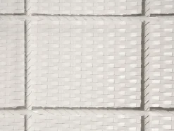 Lettino Prendisole con Cuscino VASTO Rattan sintetico (PE) Bianco