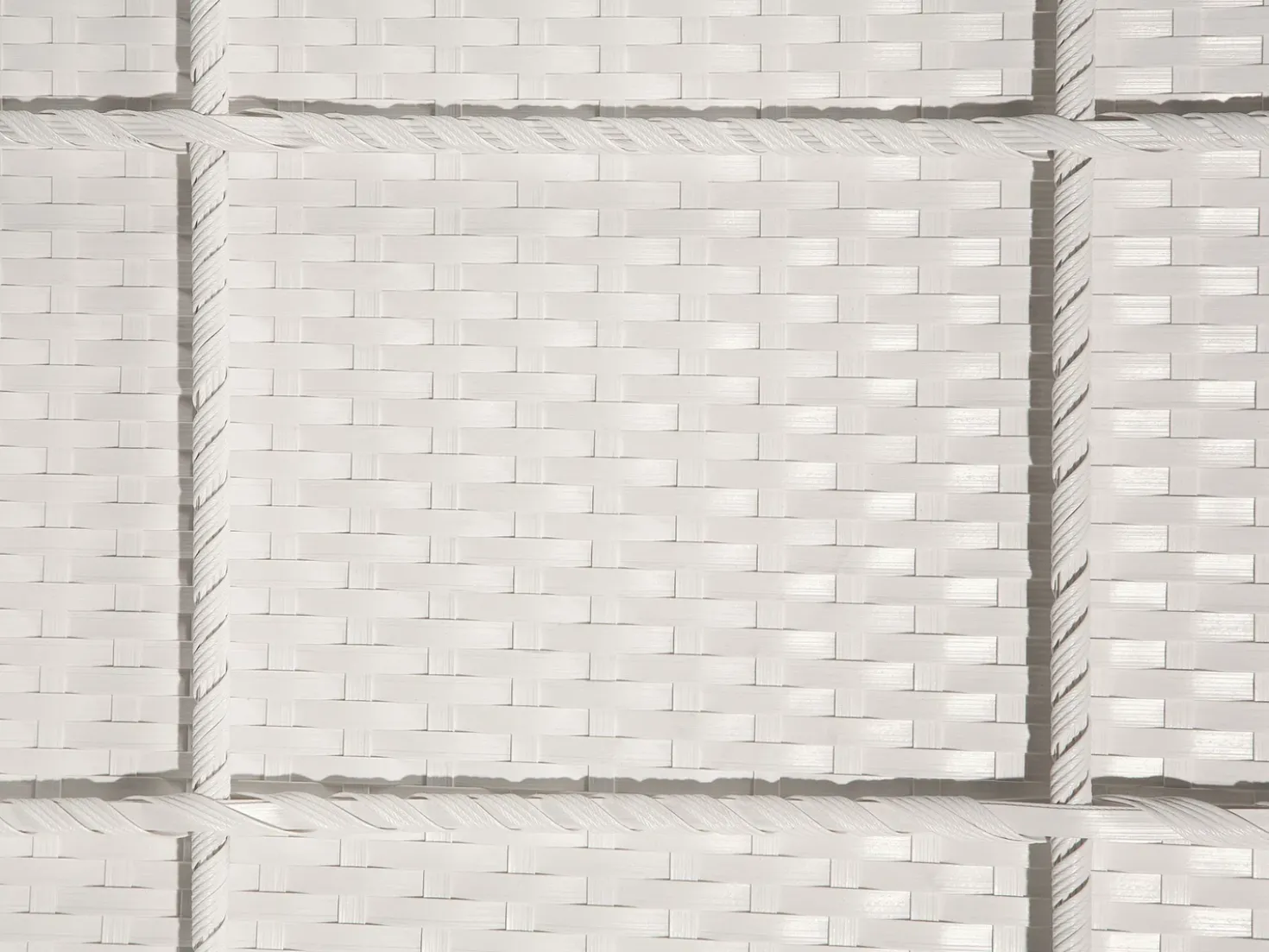 Lettino Prendisole con Cuscino VASTO Rattan sintetico (PE) Bianco