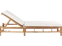 Lettino Prendisole con Cuscino LIGURE Bambù Marrone