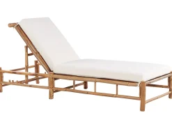 Lettino Prendisole con Cuscino LIGURE Bambù Marrone