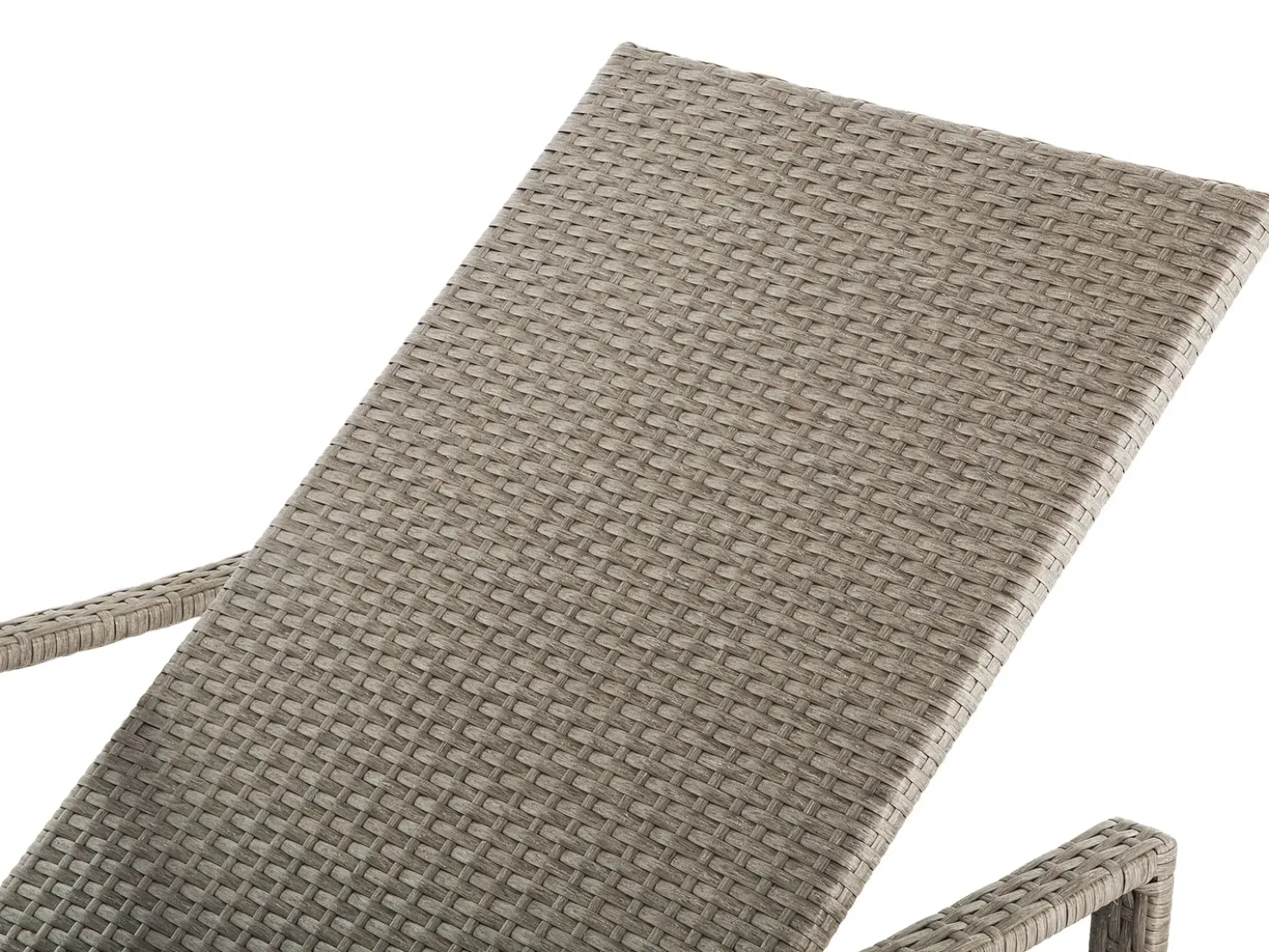 Lettino Prendisole con Cuscino VASTO Rattan sintetico (PE) Tortora