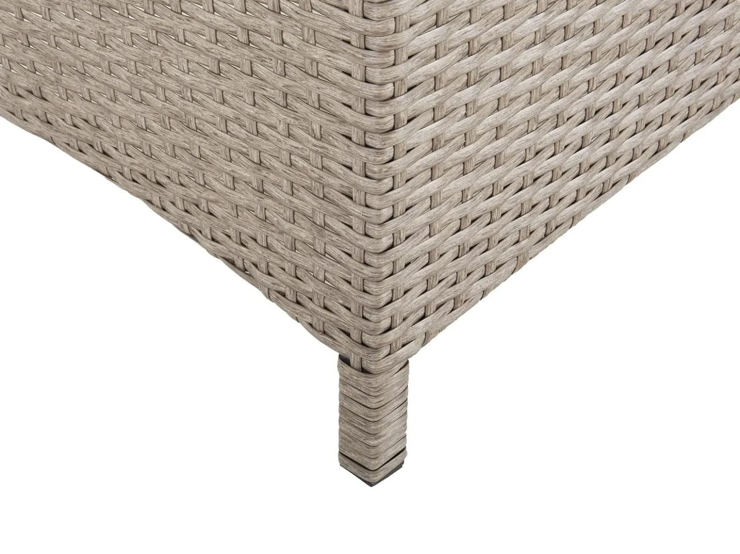 Lettino Prendisole con Cuscino VASTO Rattan sintetico (PE) Tortora
