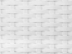 Lettino Prendisole con Cuscino TURIN Rattan sintetico (PE) Bianco