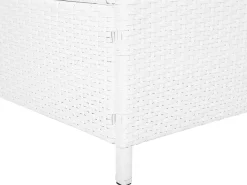 Lettino Prendisole con Cuscino TURIN Rattan sintetico (PE) Bianco
