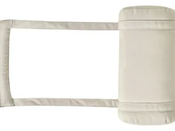 Lettino Prendisole con Cuscino BRESCIA PREMIUM Legno d'acacia Tortora