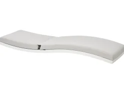 Lettino Prendisole con Cuscino AMELIA Metallo Grigio chiaro
