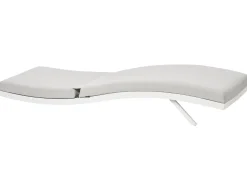 Lettino Prendisole con Cuscino AMELIA Metallo Grigio chiaro