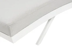 Lettino Prendisole con Cuscino AMELIA Metallo Grigio chiaro