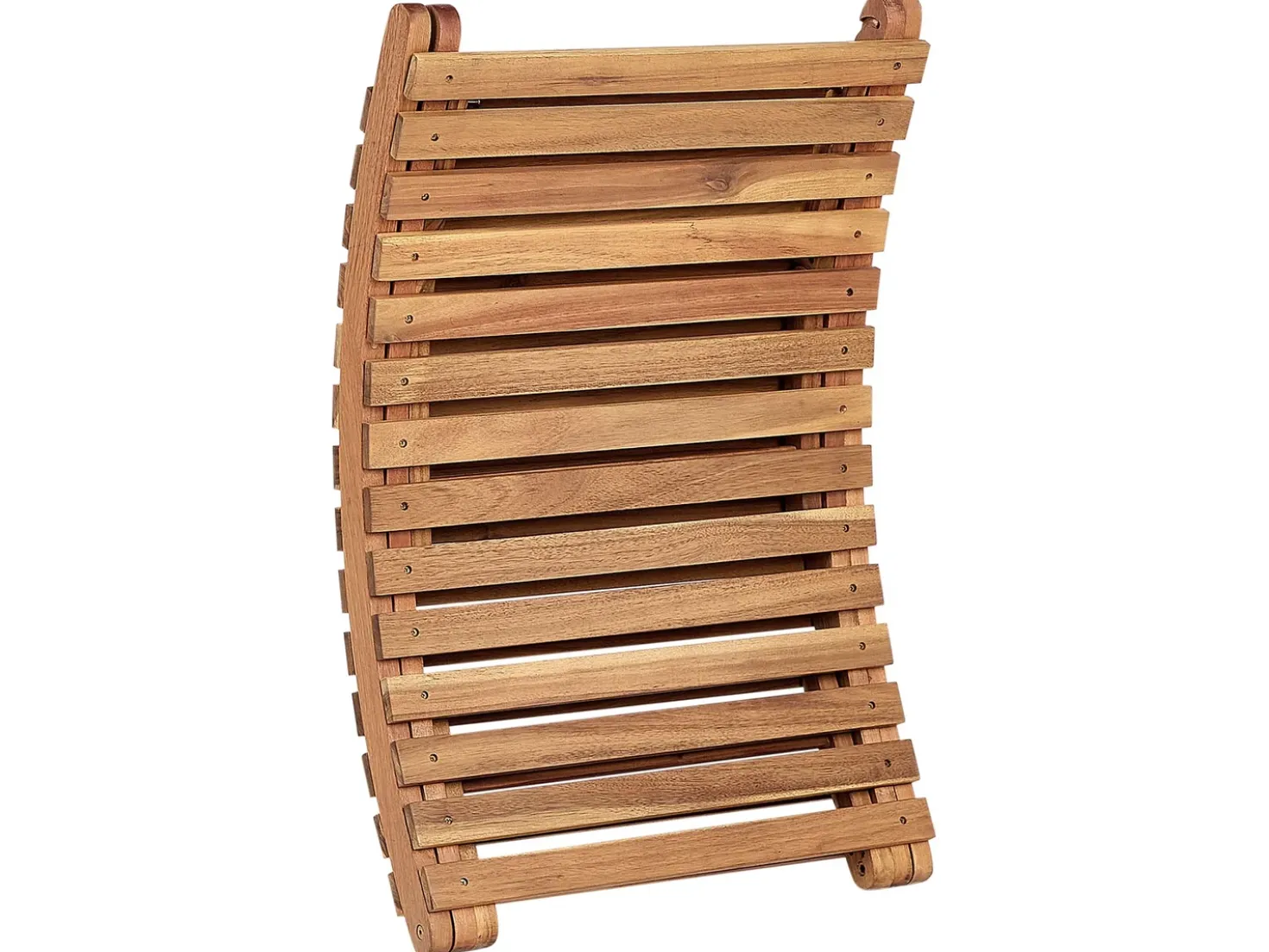 Lettino Prendisole con Cuscino LUINO Legno d'acacia Grigio