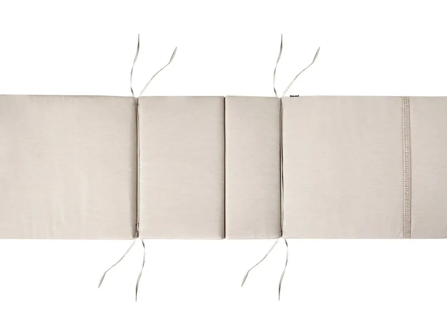 Lettino Prendisole con Cuscino AMANTEA PREMIUM II Legno d'acacia Beige chiaro