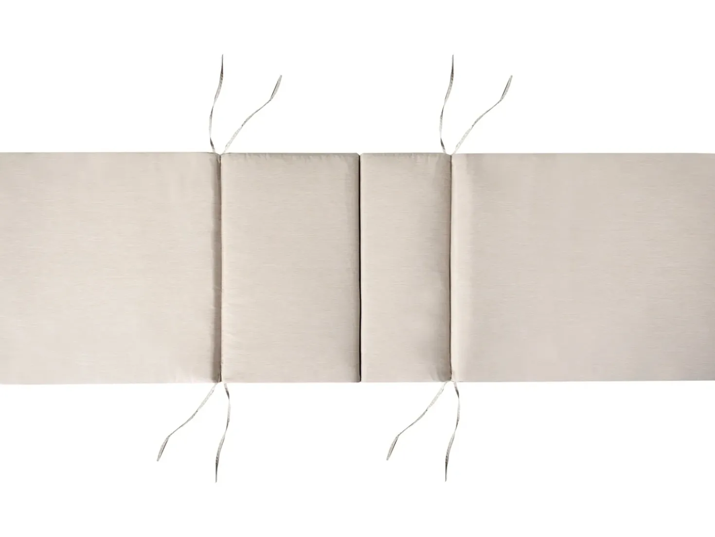 Lettino Prendisole con Cuscino AMANTEA PREMIUM II Legno d'acacia Beige chiaro