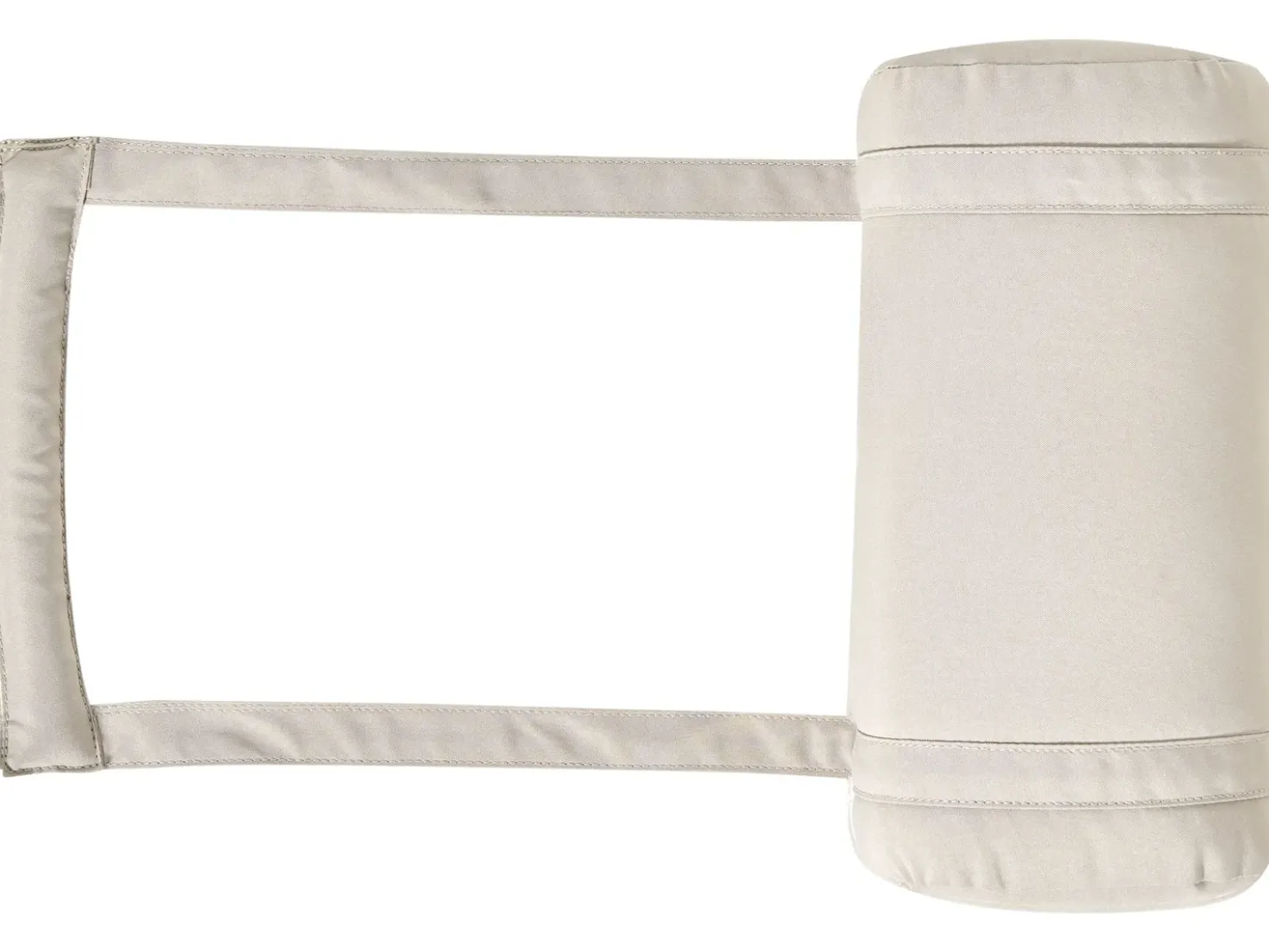 Lettino Prendisole con Cuscino AMANTEA PREMIUM II Legno d'acacia Beige chiaro