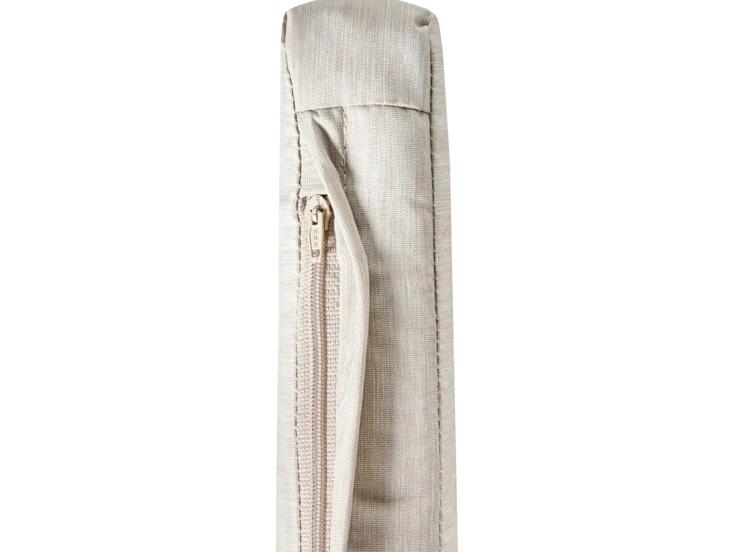 Lettino Prendisole con Cuscino AMANTEA PREMIUM II Legno d'acacia Beige chiaro