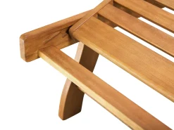 Lettino Prendisole con Cuscino JAVA PREMIUM Legno d'acacia Rosso