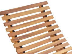 Lettino Prendisole con Cuscino BRESCIA PREMIUM Legno d'acacia Rosso