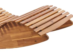 Lettino Prendisole con Cuscino BRESCIA PREMIUM Legno d'acacia Rosso