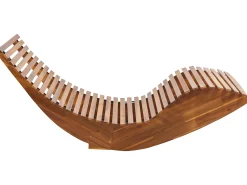 Lettino Prendisole con Cuscino BRESCIA PREMIUM Legno d'acacia Rosso