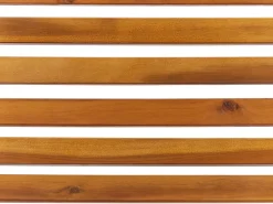 Lettino Prendisole con Cuscino BRESCIA PREMIUM Legno d'acacia Rosso