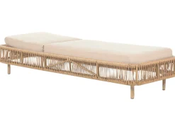 Lettino Prendisole con Cuscino OSINI Rattan sintetico (PE) Beige