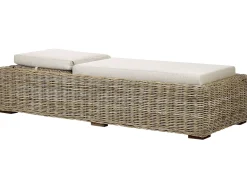 Lettino Prendisole con Cuscino PALESE Rattan Naturale