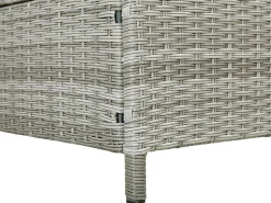 Lettino Prendisole con Cuscino TURIN Rattan sintetico (PE) Grigio