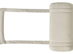 Lettino Prendisole con Cuscino AMANTEA PREMIUM II Legno d'acacia Tortora