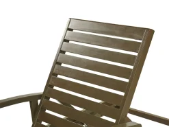 Lettino Prendisole con Cuscino AMANTEA PREMIUM II Legno d'acacia Tortora
