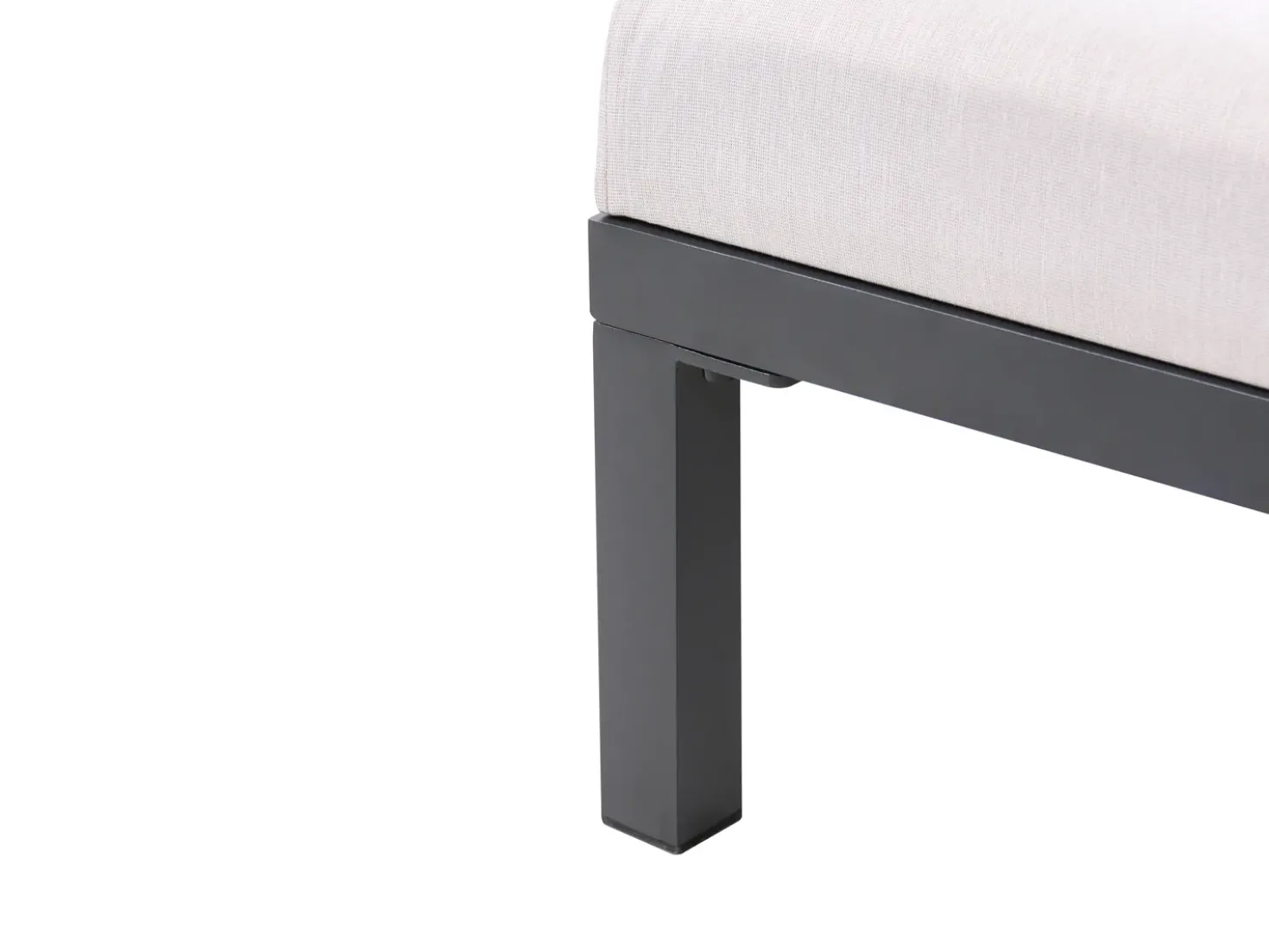 Lettino Prendisole con Cuscino LARIANO Metallo Beige chiaro