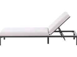 Lettino Prendisole con Cuscino LARIANO Metallo Beige chiaro