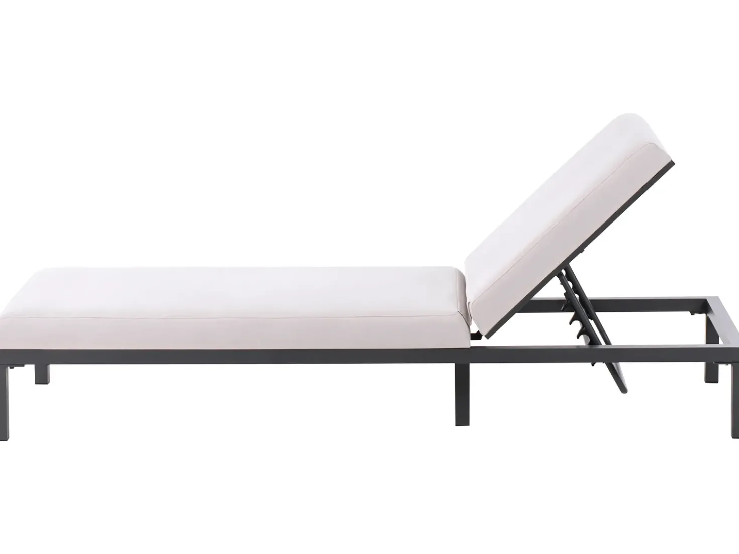 Lettino Prendisole con Cuscino LARIANO Metallo Beige chiaro