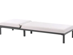 Lettino Prendisole con Cuscino LARIANO Metallo Beige chiaro