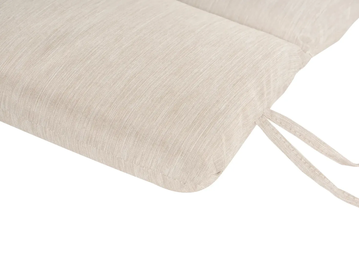 Lettino Prendisole con Cuscino BRESCIA PREMIUM Legno d'acacia Beige chiaro
